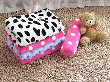 COW PRINT super soft warm coral velvet blanket , DOG and CATS sleeping mats